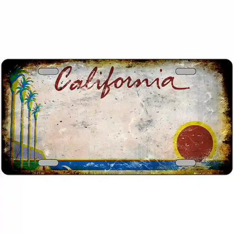 California Rusty Novelty Metal License Plate 24" x 12" (LLP)