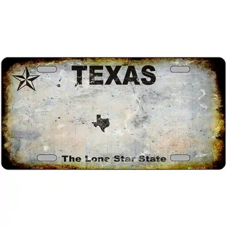 Texas Rusty Novelty Metal License Plate 24" x 12" (LLP) / Yes