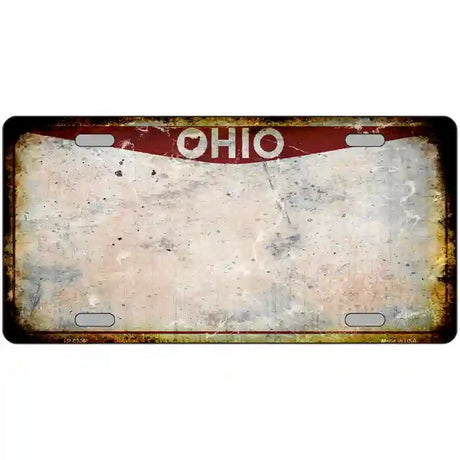 Ohio Rusty Novelty Metal License Plate 24" x 12" (LLP) / Yes