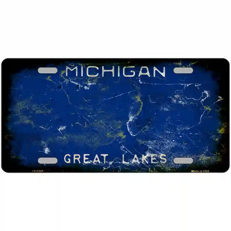 Michigan Rusty Novelty Metal License Plate 24" x 12" (LLP) / Yes