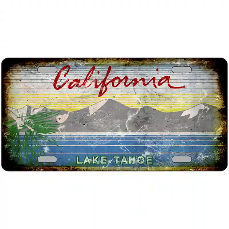 California Lake Tahoe Rusty Novelty Metal License Plate 24" x 12" (LLP) / Yes