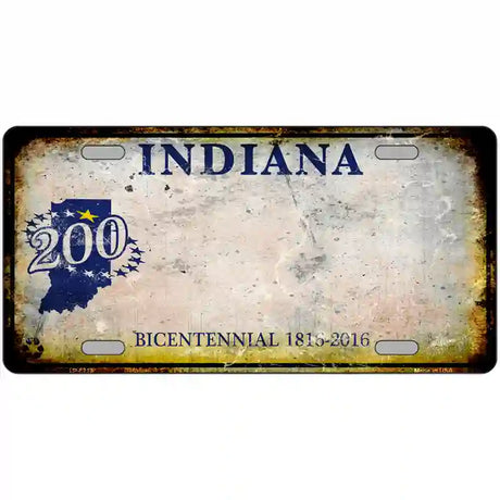 Indiana Rusty Novelty Metal License Plate 24" x 12" (LLP) / Yes