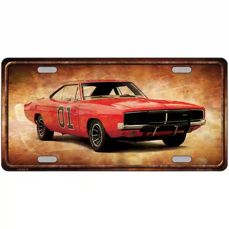 General Lee Vintage Novelty Metal License Plate 24" x 12" (LLP)