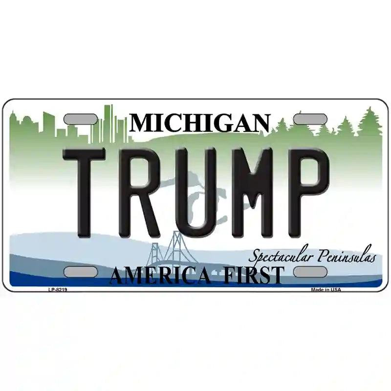 Trump Michigan Novelty Metal License Plate 24" x 12" (LLP)