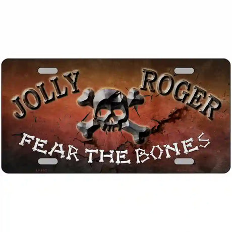 Fear The Bones Novelty Metal License Plate 24" x 12" (LLP)