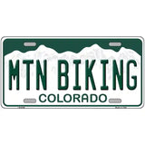 Mtn Biking Colorado Novelty Metal License Plate 24" x 12" (LLP)