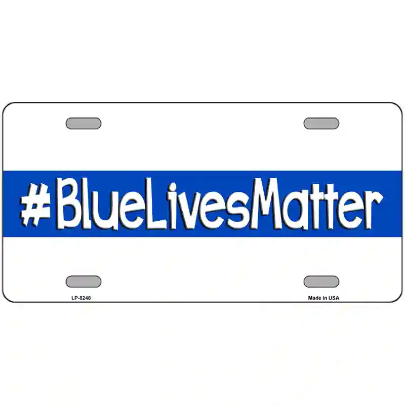 Blue Lives Matter Novelty Metal License Plate 24" x 12" (LLP)