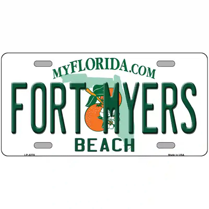 Fort Myers Beach Novelty Metal License Plate 24" x 12" (LLP)