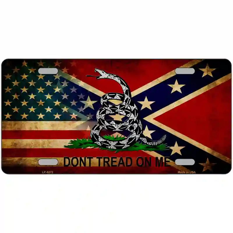 American Confederate Dont Tread Novelty Metal License Plate 24" x 12" (LLP)