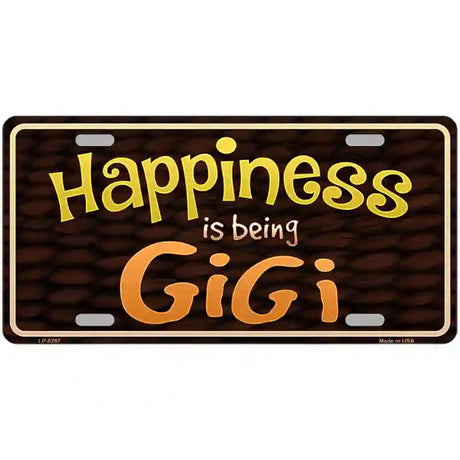 Happiness Is Being Gigi Metal Novelty License Plate 24" x 12" (LLP)