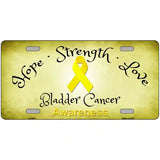 Bladder Cancer Ribbon Novelty Metal License Plate 24" x 12" (LLP)