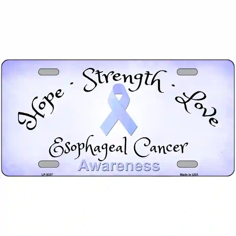 Esophageal Cancer Ribbon Novelty Metal License Plate 24" x 12" (LLP)