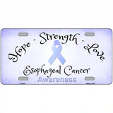 Esophageal Cancer Ribbon Novelty Metal License Plate 24" x 12" (LLP)