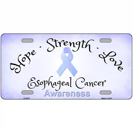 Esophageal Cancer Ribbon Novelty Metal License Plate 24" x 12" (LLP)