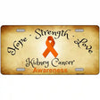 Kidney Cancer Ribbon Novelty Metal License Plate 24" x 12" (LLP)