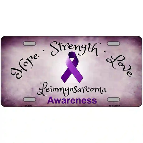 Leiomyosarcoma Cancer Ribbon Novelty Metal License Plate 24" x 12" (LLP)