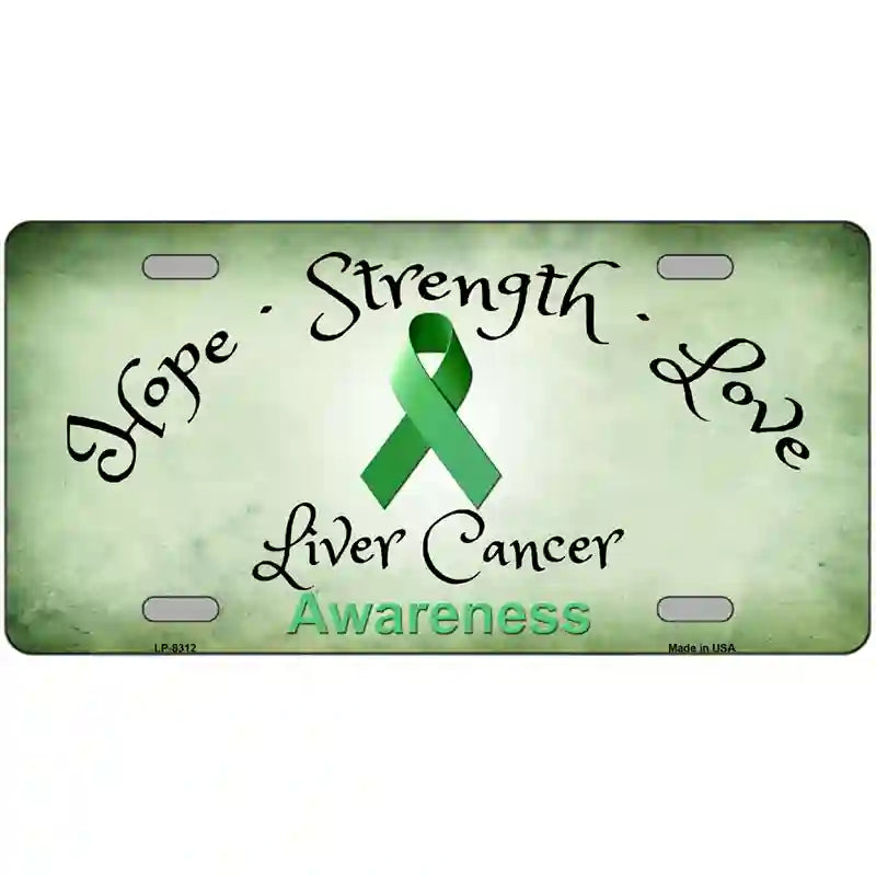 Liver Cancer Ribbon Novelty Metal License Plate 24" x 12" (LLP)