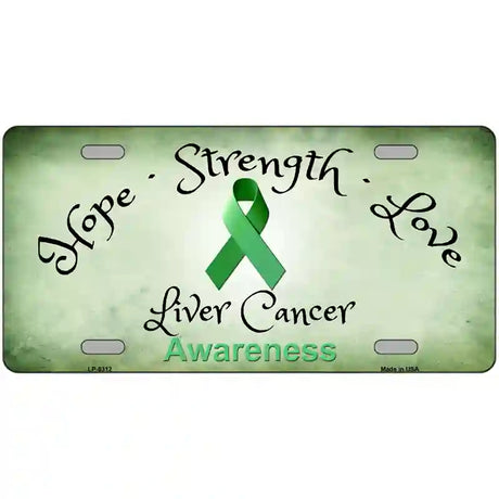 Liver Cancer Ribbon Novelty Metal License Plate 24" x 12" (LLP)