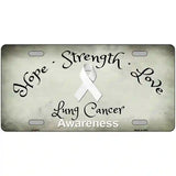 Lung Cancer Ribbon Novelty Metal License Plate 24" x 12" (LLP)