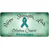 Ovarian Cancer Ribbon Novelty Metal License Plate 24" x 12" (LLP)