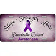 Pancreatic Ribbon Novelty Metal License Plate 24" x 12" (LLP)