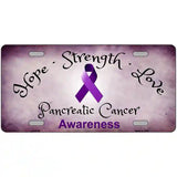 Pancreatic Ribbon Novelty Metal License Plate 24" x 12" (LLP)