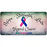 Thyroid Cancer Ribbon Novelty Metal License Plate 24" x 12" (LLP)