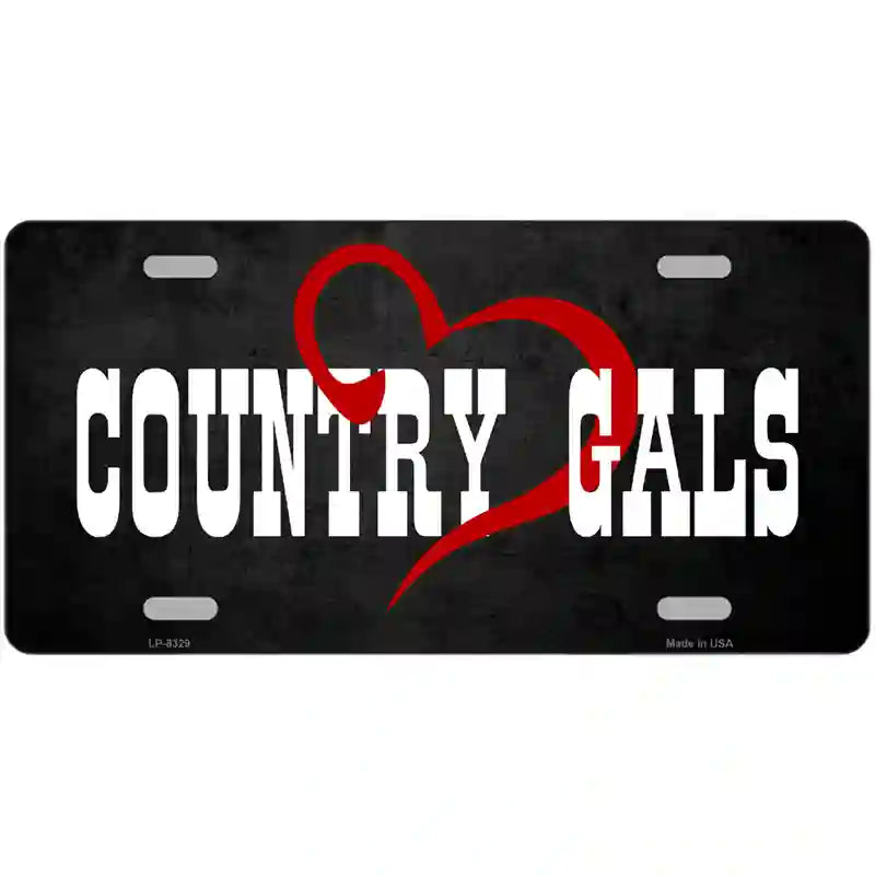 Country Gals Novelty License Plate 24" x 12" (LLP)