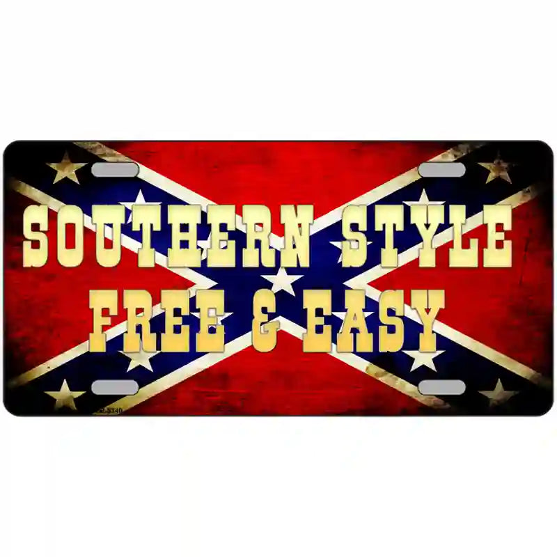 Southern Style Metal Novelty License Plate 24" x 12" (LLP)