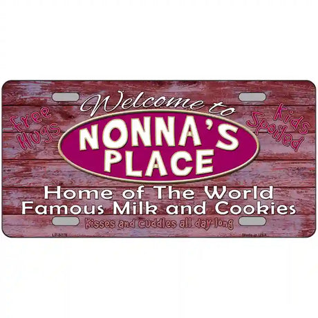 Nonnas Place Metal Novelty License Plate 24" x 12" (LLP)