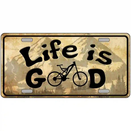 Life Is Good Metal Novelty License Plate 24" x 12" (LLP)