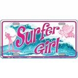 Surfer Girl Metal Novelty License Plate 24" x 12" (LLP)