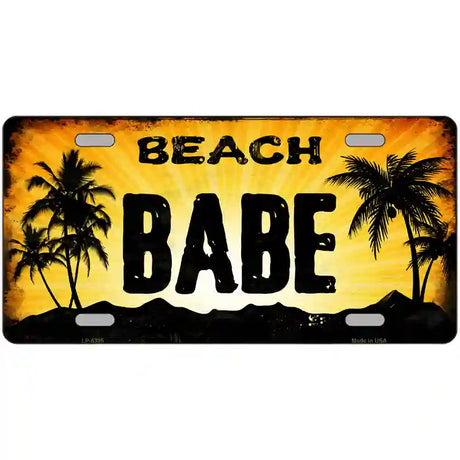 Beach Babe Metal Novelty License Plate 24" x 12" (LLP)