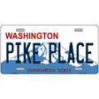 Pike Place Washington Metal Novelty License Plate 24" x 12" (LLP)