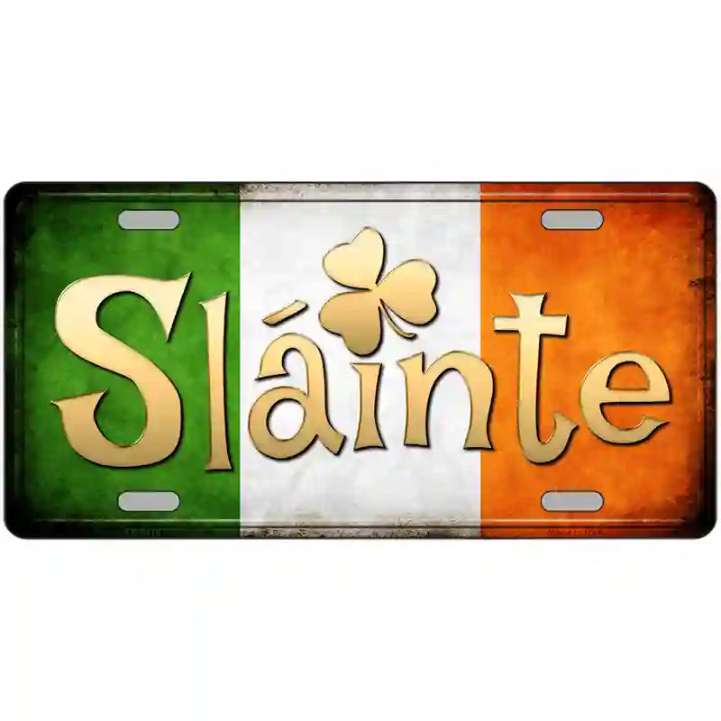 Slainte Novelty Metal License Plate 24" x 12" (LLP)