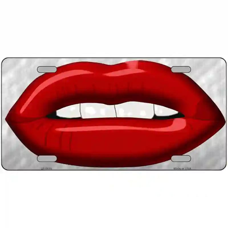 Red Lips Novelty Metal License Plate 24" x 12" (LLP)