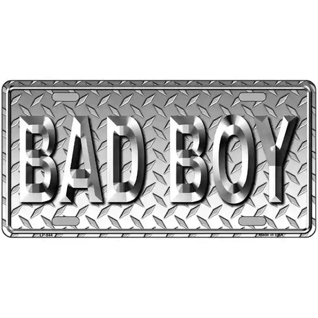 Bad Boy Diamond Plate Pattern Metal Novelty License Plate 24" x 12" (LLP)