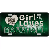 This Girl Loves Marshall Novelty Metal License Plate 24" x 12" (LLP)