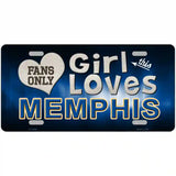 This Girl Loves Memphis Novelty Metal License Plate 24" x 12" (LLP)