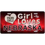 This Girl Loves Nebraska Novelty Metal License Plate 24" x 12" (LLP)