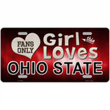 This Girl Loves Ohio State Novelty Metal License Plate 24" x 12" (LLP)