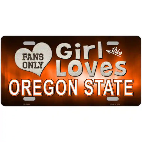 This Girl Loves Oregon State Novelty Metal License Plate 24" x 12" (LLP)