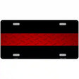 Fire Diamond Thin Red Line Metal Novelty License Plate 24" x 12" (LLP)