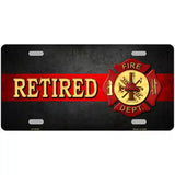 Retired Fire Thin Red Line Metal Novelty License Plate 24" x 12" (LLP)