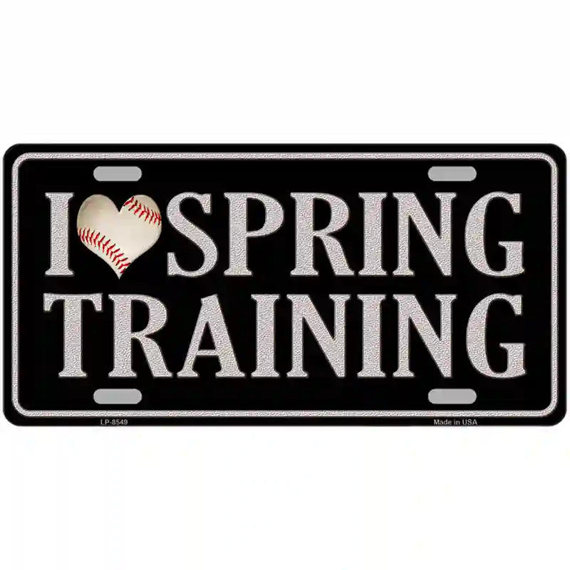 I Love Spring Training Metal Novelty License Plate 24" x 12" (LLP)