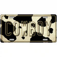 Cowboy Cow Metal Novelty License Plate 24" x 12" (LLP)