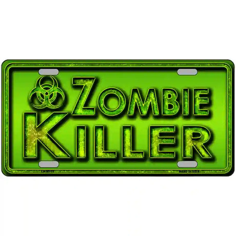 Zombie Killer Metal Novelty License Plate 24" x 12" (LLP)