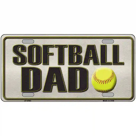 Softball Dad Metal Novelty License Plate 24" x 12" (LLP)