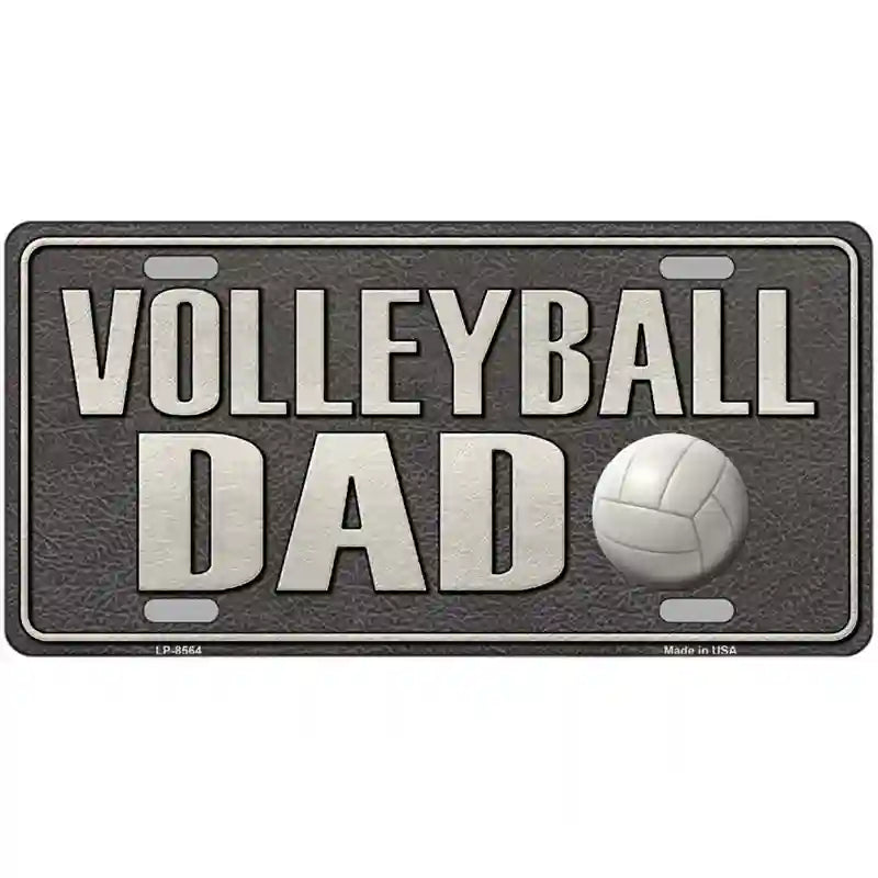 Volleyball Dad Metal Novelty License Plate 24" x 12" (LLP)