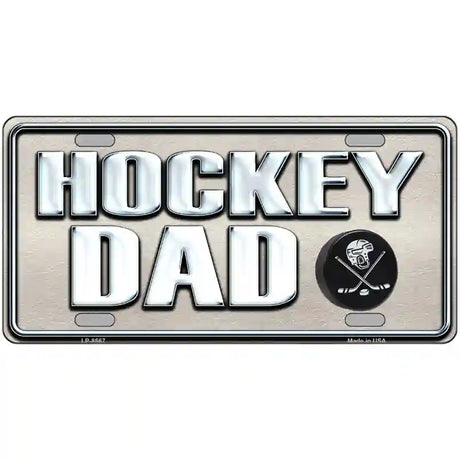 Hockey Dad Metal Novelty License Plate 24" x 12" (LLP)